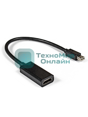 Кабель-переходник ExeGate EX284922RUS miniDisplayPort-HDMI ExeGate EX-mDPM-HDMIF-0.15 (mini20M/19F, 0,15м)