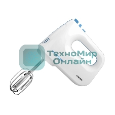 Миксер Centek CT-1128 (бел/синий) 400Вт, 6 скоростей + турбо, взбивание /замешивание, эколог. корпус