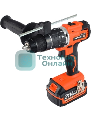 Дрель-шуруповерт Patriot BR 216UES-h, 21 В, 4 Ач, 60 Нм, бесщеточный