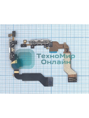 Шлейф разъема питания для iPhone 4S белый