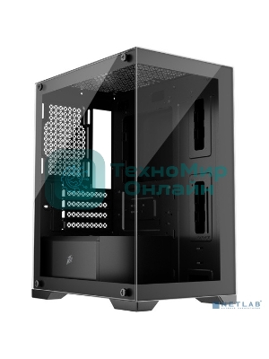 Компьютерный корпус 1STPLAYER MIKU Mi2 черный mATX 3x120мм LED fans Mi2-BK-3F1