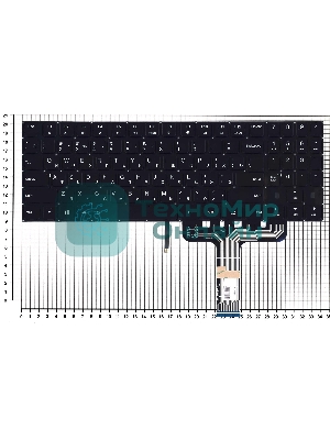 Клавиатура для ноутбука Lenovo Legion Y730-17ICH черная с белой подсветкой