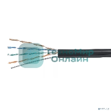 Кабель витая пара Cabeus UTP-4P-Cat.5e-SOLID-OUT-PE-UV U/UTP 5e кат. 4 пары (24 AWG), одножильный, для внешней прокладки, PE-UV (305 м)