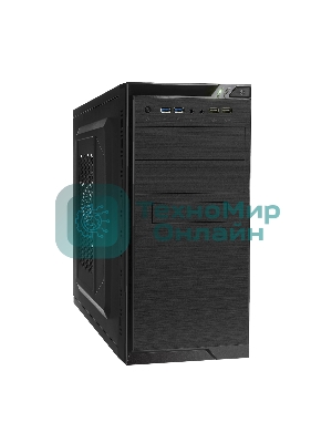Компьютерный корпус Minitower ExeGate QA-412U-UNS450 (mATX, БП UNS450 с вент. 12см, 2хUSB+2хUSB 3.0, аудио, черный)