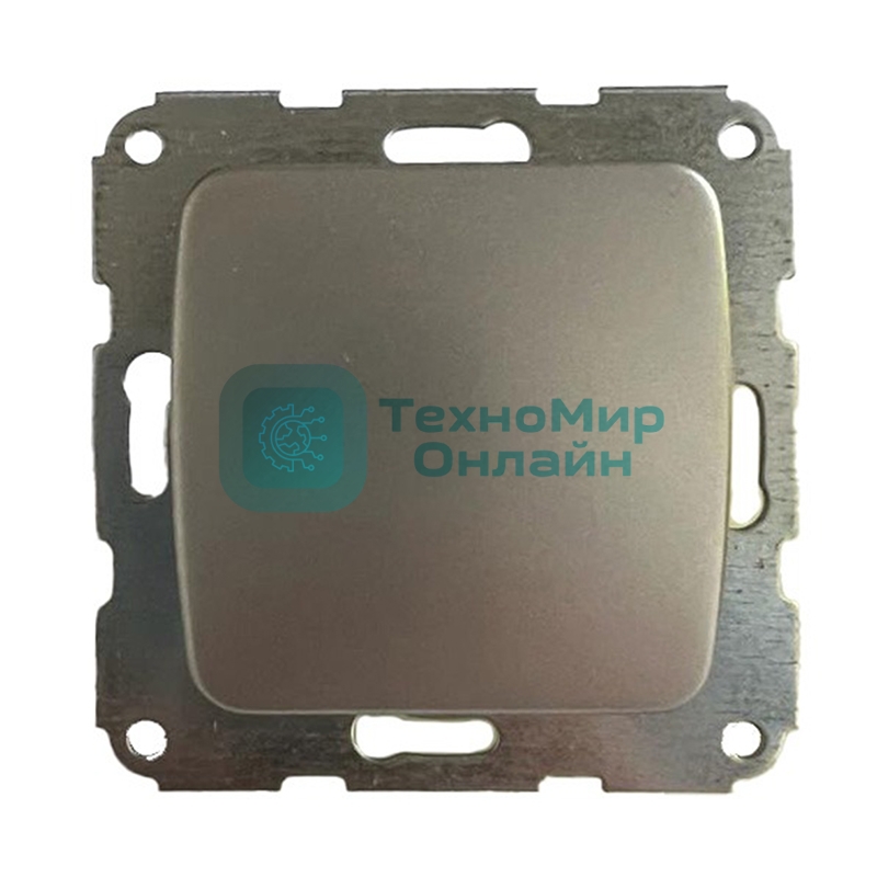 Выключатель Kranz DEA 1кл с/у 10А мех. Серебряный металлик