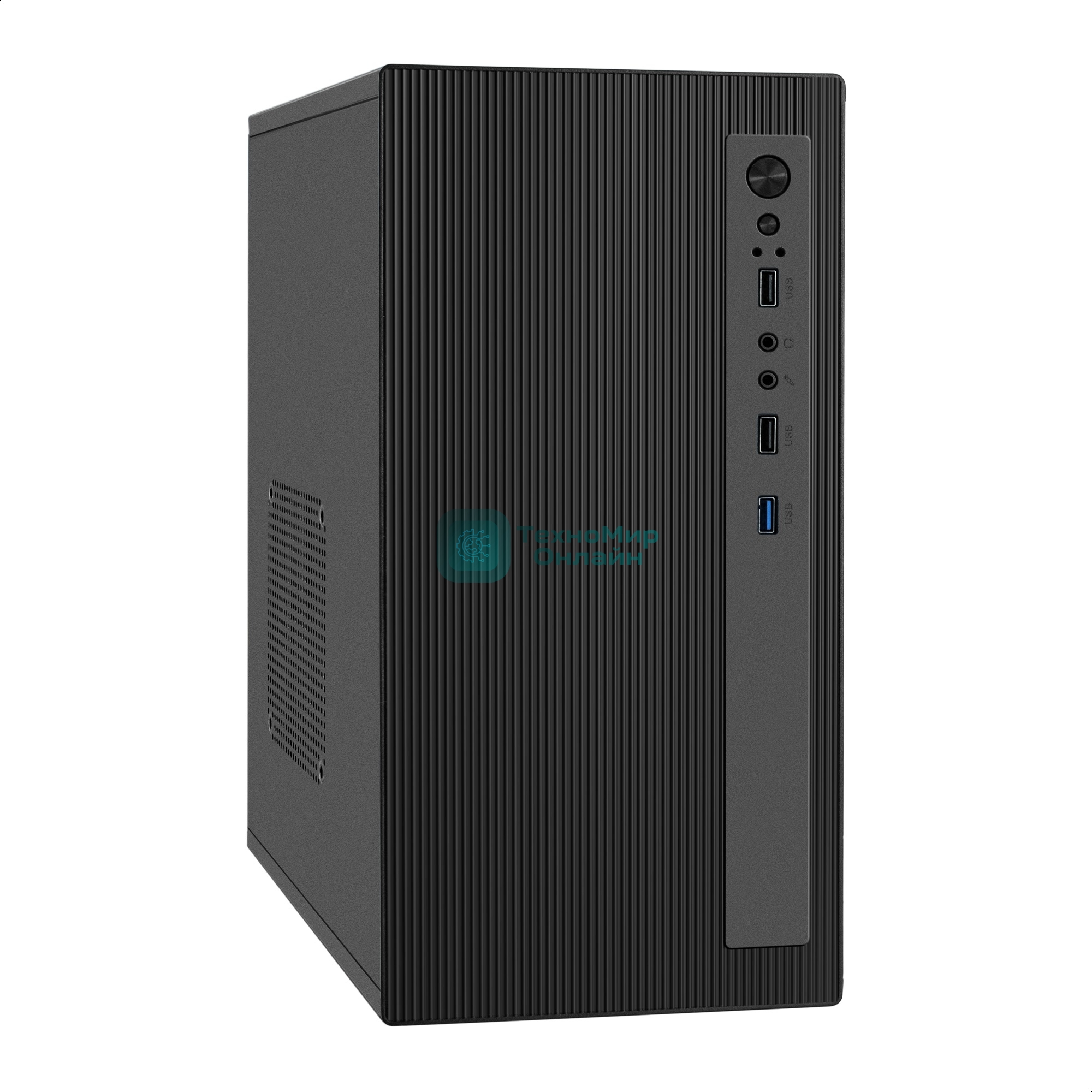 Компьютерный корпус Minitower ExeGate BAA-303MU-AAA450 (mATX, БП AAA450 с вент. 8см, 2*USB+1*USB 3.0, HD Audio, черный)