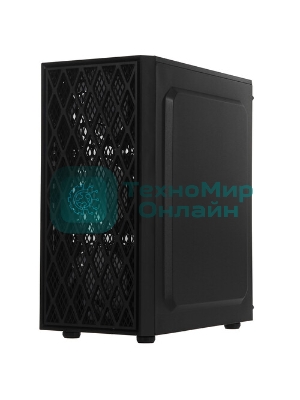 Компьютерный корпус Miditower ExeGate EVO-8243-EVO800 (ATX, БП EVO800RGb с вент. 12 см, 2хUSB+1хUSB 3.0, черный, 3 вент. с RGb подсветкой, боковая панель - закаленное стекло)