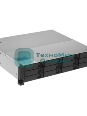 Сетевое хранилище без дисков SMB QNAP TS-1273AU-RP-8G NAS 12 HDD trays, 2x 2.5 GbE, rackmount, 2 PSU. 4-core AMD V1500B2,2 GHz, RAM 8 Gb (8 Gb UDIMM DDR4 (1 x 8 Gb) up to 32 Gb (2 x 16 Gb)). W/o rail kit RAIL-B02