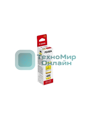 Чернила Canon GI-490Y 0666C001 желтый для Canon Pixma G1400/2400/3400 (70мл)