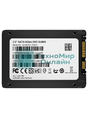 Накопитель SSD ADATA SU800, 256Gb, SATA III, 2.5