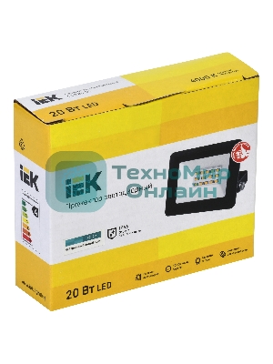 Прожектор светодиодный СДО 06-20 4000К IP65 черный IEK LPDO601-20-40-K02