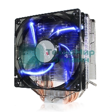 Кулер для процессора Crown CM-5 прозрачный/черный, 120 мм, 1500 об/мин, 30.8 дБ, 4 pin, 187 Вт, 148 мм