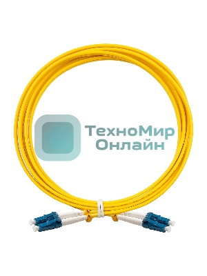 Патч-корд волоконно-оптический ExeGate FC-D-9-LC-LC-3M-LSZH (Шнур ВО SM 9/125 (OS2/G.652.D), LC/UPC-LC/UPC, Duplex, LSZH, 3м)