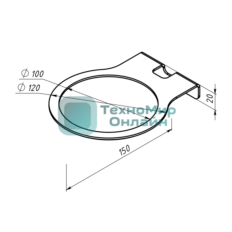 Кронштейн для колонок Rexant настенный, белый