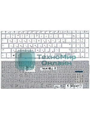 Клавиатура для ноутбука Samsung NP370R5E NP510R5E белый