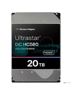 Жесткий диск Western Digital HDD SAS Server 20Tb Ultrastar DC HC560 7200 12Gb/s 512MB 1 year warranty