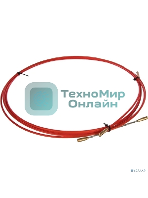 Протяжка кабельная Rexant (мини УЗК в бухте), стеклопруток, d=3,5 мм, 3 м, красная