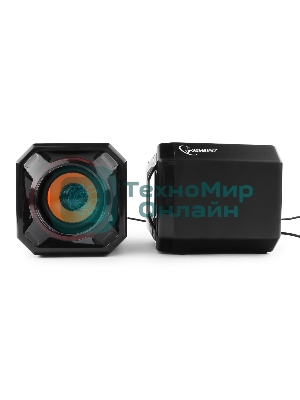 Акустическая система 2.0 Gembird SPK-405, пассив. излучатели, черный, 5 Вт, рег. громкости USB-питание