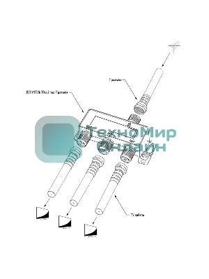 Делитель антенный F-типа Rexant на 3 TV, 5-1000 МГц
