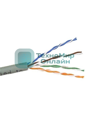 Кабель TWT UTP, серии XS, 4 пары, Кат.5e, PVC, серый, 305 метров