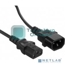 Кабель монитор-компьютер ExeGate EP280621RUS (UPS->уст-во) ExeGate Power EC-1P (С13->С14) VDE-250V-3*0,5-CU, 6A, 1м