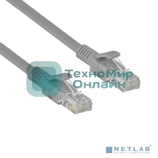 Патч-корд Exegate UTP-RJ45-RJ45-C6-CU-5M-GY, UTP, cat.6, 5м, медь, серый