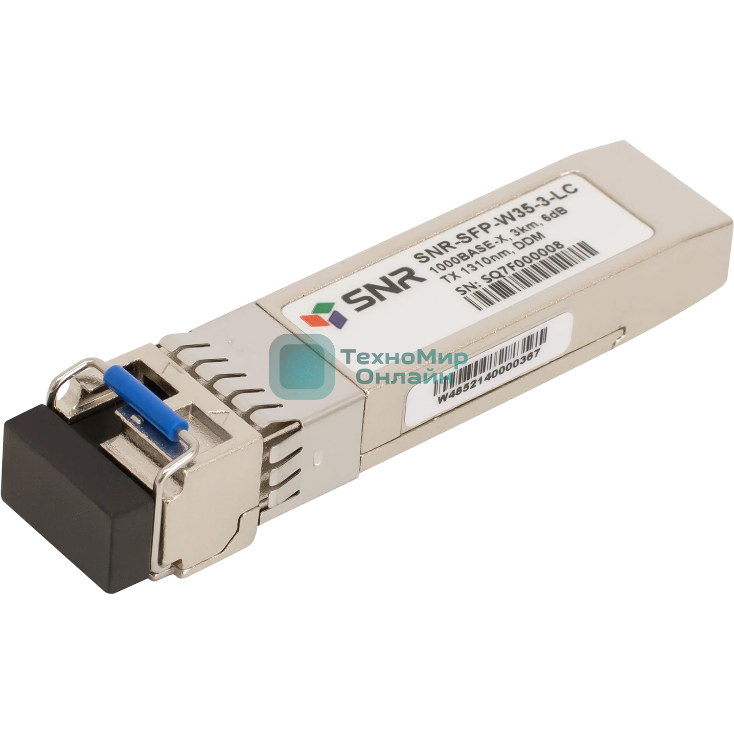 Модуль SNR SFP WDM, дальность до 3км LC (6dB), 1310нм