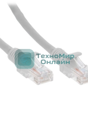 Патч-корд LSZH медный UTP Cablexpert PP30-1M cat.5e, 1м, литой, многожильный, серый