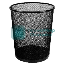 Корзина для бумаг Deli E9189 круглая 16л. мет.сетка черный