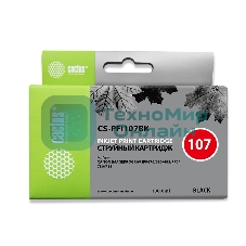 Картридж струйный Cactus CS-PFI107BK черный (130 мл) для Canon IP iPF670/iPF680/iPF685/iPF770/iPF780/iPF785