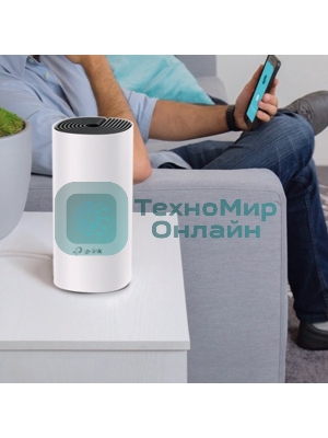 Домашняя Mesh TP-Link Wi-Fi система Deco M4 (1-Pack), 1167 Мбит/с (5 ГГц: до 867 Мбит/с + 2,4 ГГц: до 300 Мбит/с), 2 порта 1000 Мбит/с, 2 встроенные антенны на каждом модуле Deco