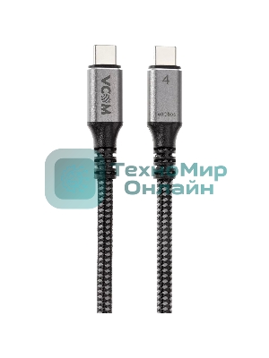 Кабель Thunderbolt4/USB4 Type-C, 5K@60Hz, 40Gbps, PD 100W, 5A, VCOM, 1.2м CU540M-1.2M