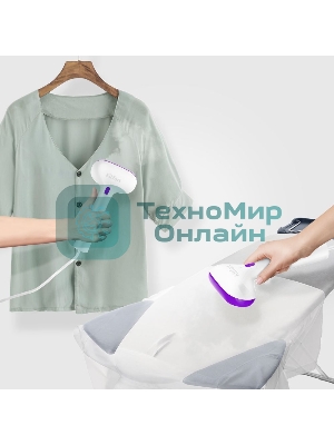 Отпариватель Kitfort КТ-998-1 фиолетовый/белый, 1000 Вт, 18 г/мин, 100 мл