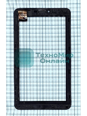 Сенсорное стекло (тачскрин) для Irbis, TZ54, черное с рамкой