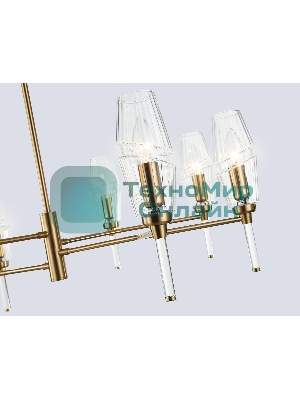 Люстра Ambrella light LH55202/8 BS/CL латунь/прозрачный E14*8 max 40W D800*520