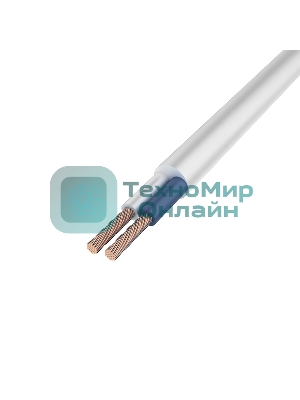 Провод соединительный ПВС Rexant 2x1,0 мм², белый, длина 50 метров, ГОСТ 7399-97