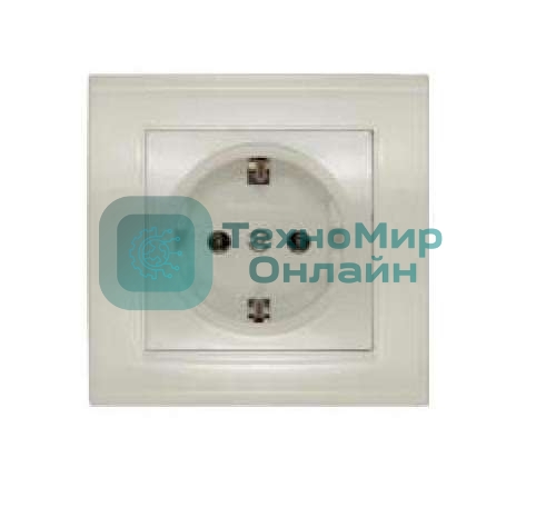 Розетка 1-м СП Бриллиант с заземл. сл. кость UNIVersal 7948844