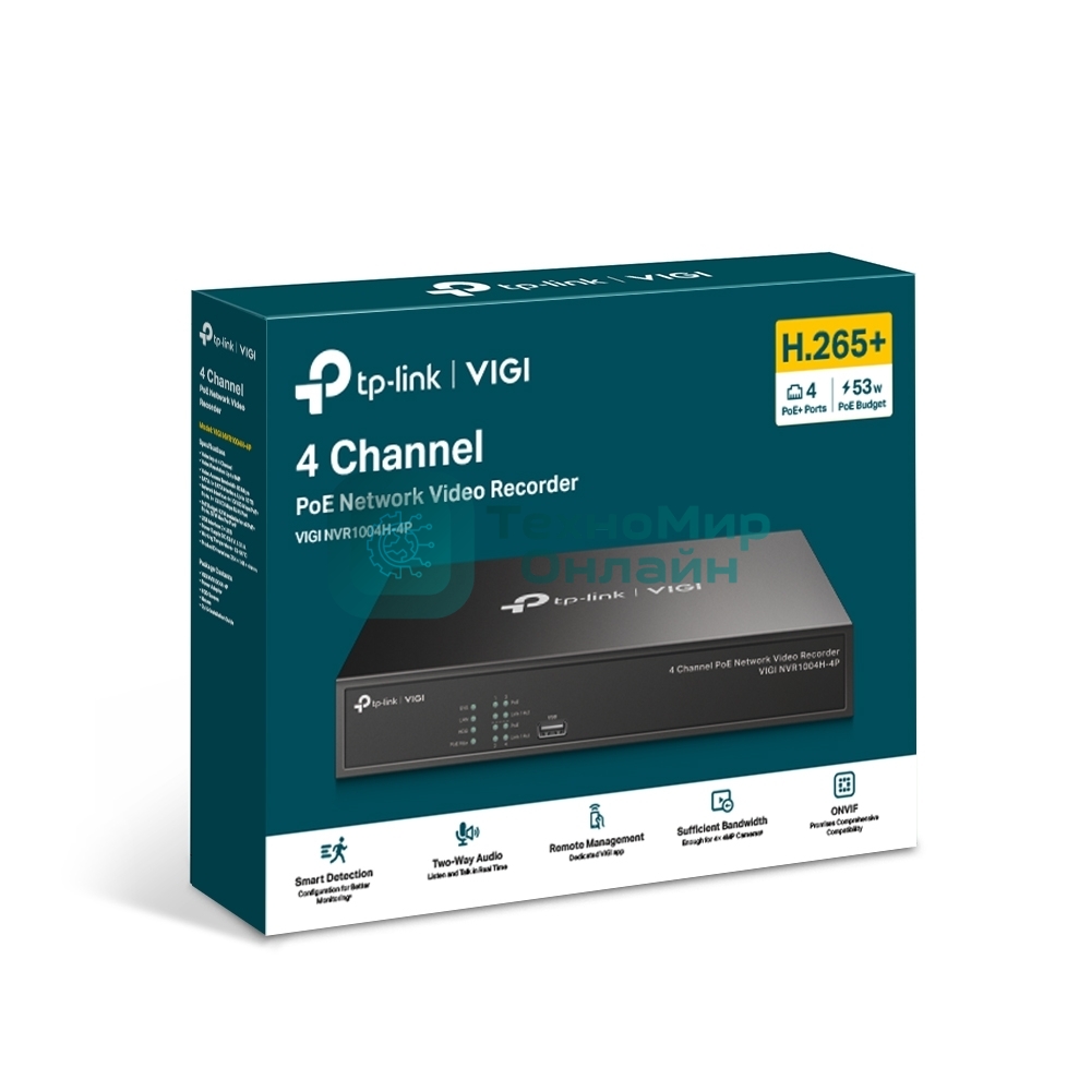 Сетевой видеорегистратор 4 Channel PoE Network Video Recorder