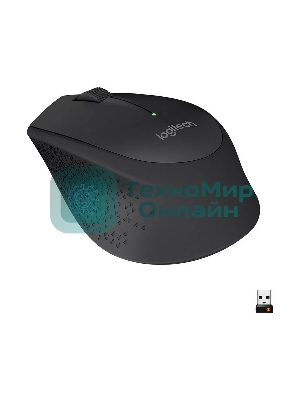 Мышь беспроводная Logitech M280 черный, 1000 dpi, радиоканал, USB, кнопки - 3
