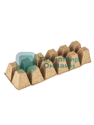 Кассета для рассады, 310х100х50 мм, 12 ячеек, торфяная, 3 шт. Россия