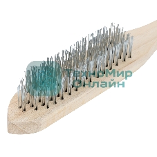 Щетка 6-рядная металлическая с деревянной ручкой Sparta