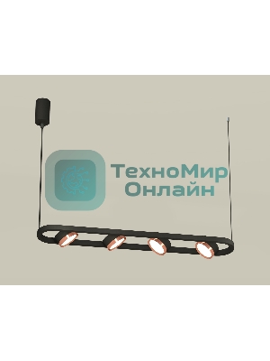 Светильник Ambrella light XB9164103/4 SBK/PPG черный песок/золото розовое полированное GX53 (C9164, N8126)