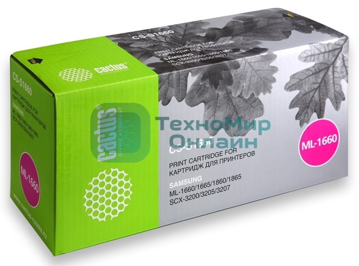 Картридж лазерный Cactus CS-S1660S черный (1500 стр.) для Samsung ML-1660/1665 SCX-3205