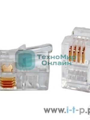 Коннектор Gembirdконнектор телефонный RJ11 6P4C (100 шт. в уп.!!!)