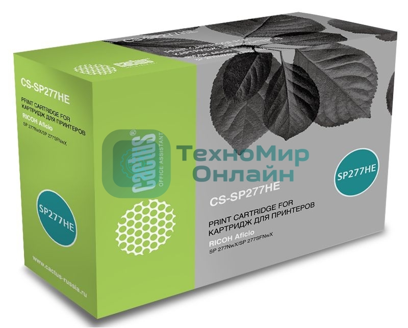 Картридж лазерный Cactus CS-SP277HE черный (2600 стр.) для Ricoh Aficio SP 277NwX/SP 277SFNwX