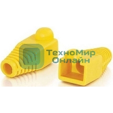 Защитные колпачки для кабеля 6,0мм cat.5, на соединение коннектора с кабелем, желтый, 100 шт. в пачке