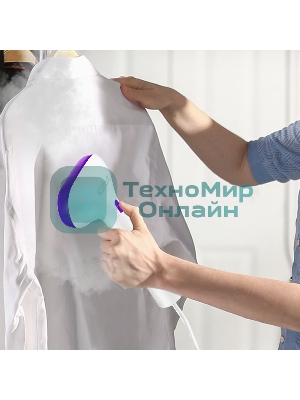 Отпариватель Kitfort КТ-998-1 фиолетовый/белый, 1000 Вт, 18 г/мин, 100 мл