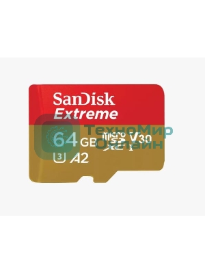 Флеш карта microSD 64Gb SanDisk microSDXC Class 10 UHS-I A1 C10 V30 U3 Extreme 170Mb/s