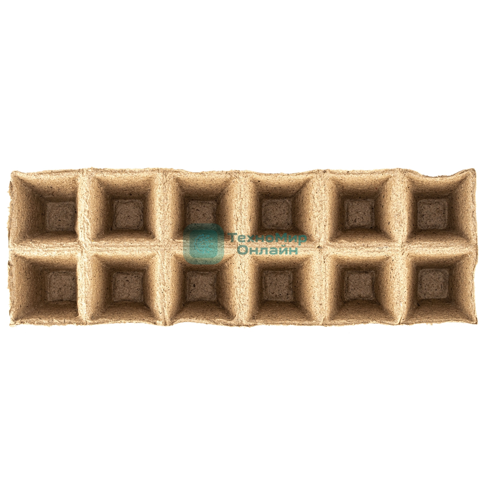 Кассета для рассады, 310х100х50 мм, 12 ячеек, торфяная, 3 шт. Россия