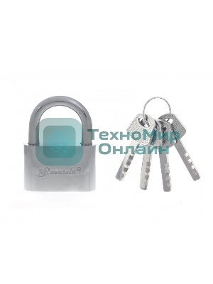 Замок навесной Matrix, хромированное покрытие 70 мм